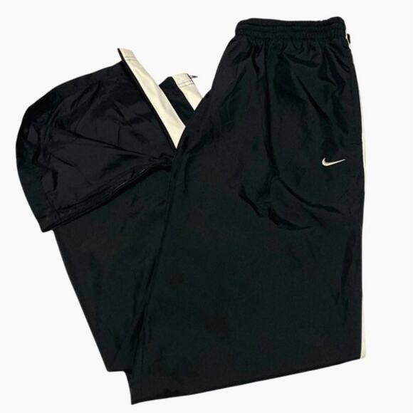 Nike Track Pants Men's Large Black Mesh Lined Windbreaker Warmup Wind 446414-012 - Picture 1 of 13